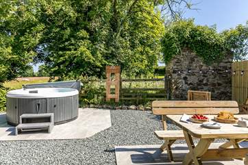 Your very own hot tub to enjoy as you relax into your holiday.