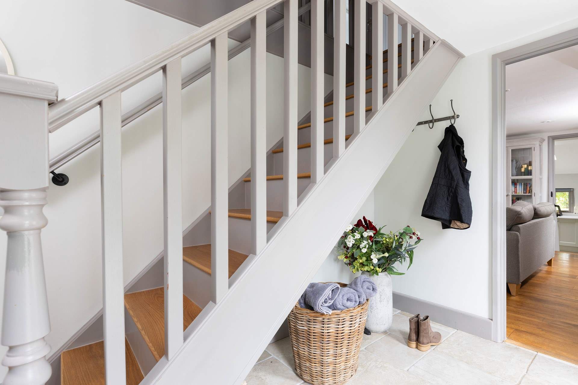 Head upstairs to bedrooms 2 and 3.