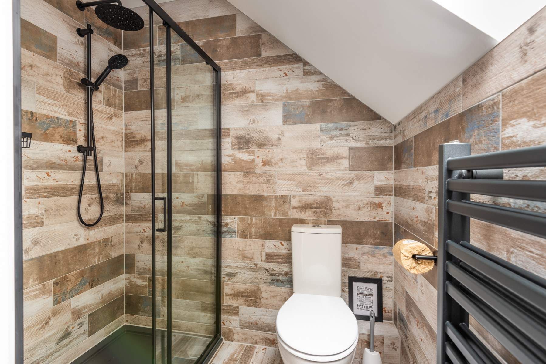 The light and bright en suite shower-room.