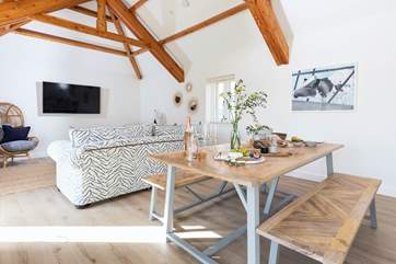 The open plan living space provides plenty of room for everyone.