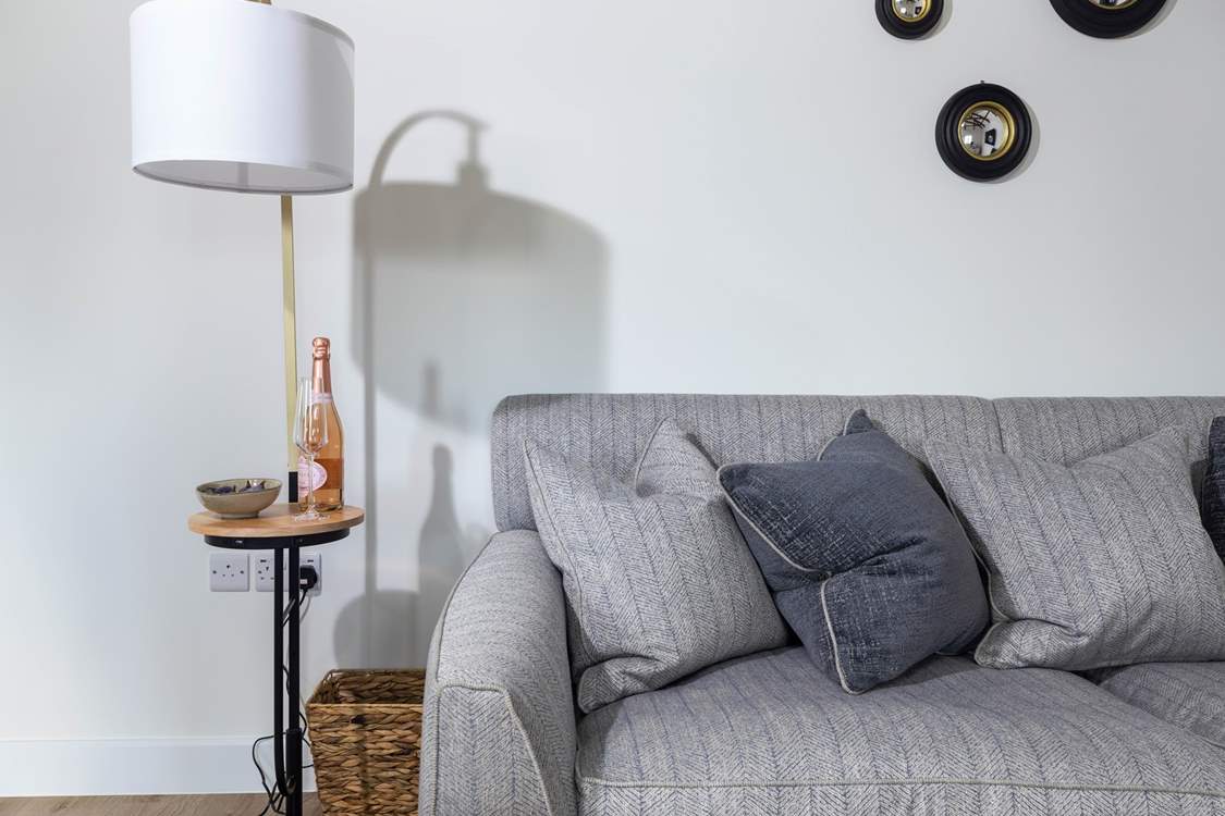 Relax with a glass of bubbles and some tasty nibbles.