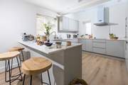 The modern kitchen has everything you might possibly need.