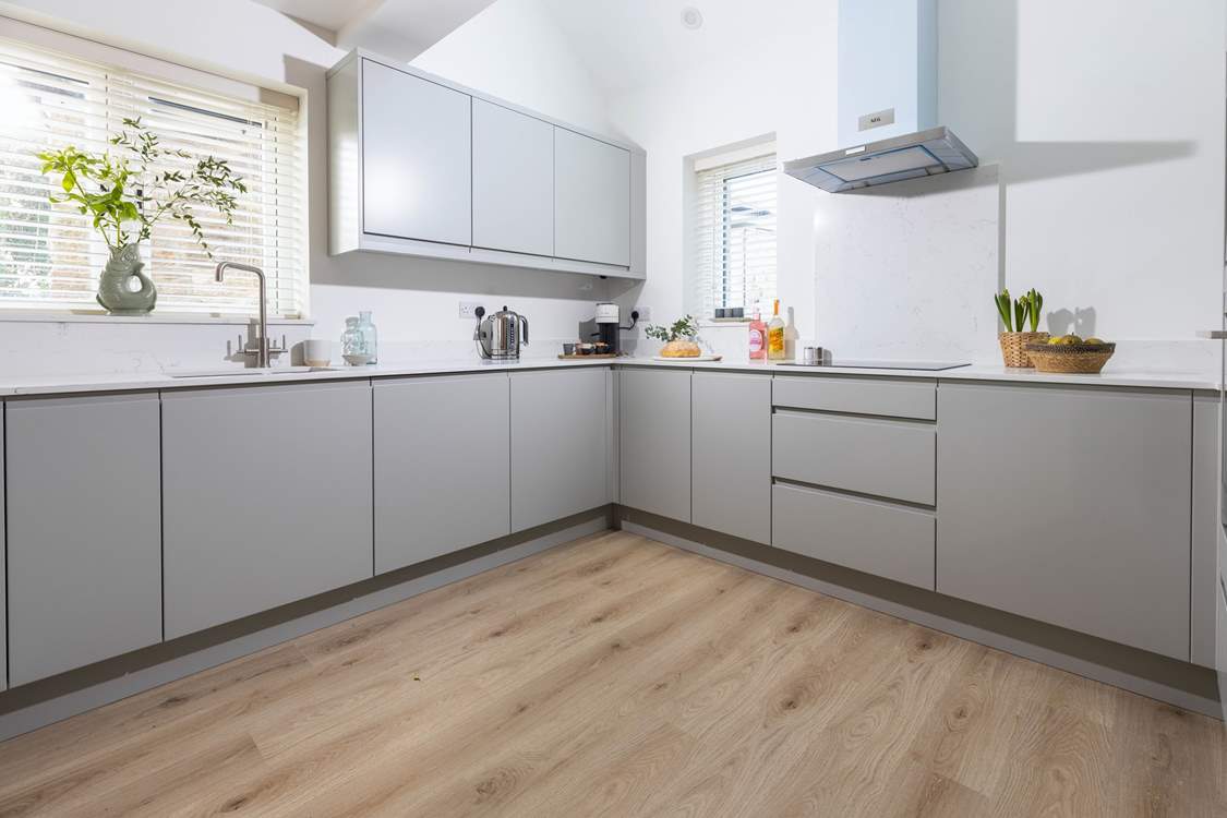 A contemporary kitchen in a classic property.