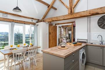 Breakfast is best enjoyed looking out over the fabulous countryside.