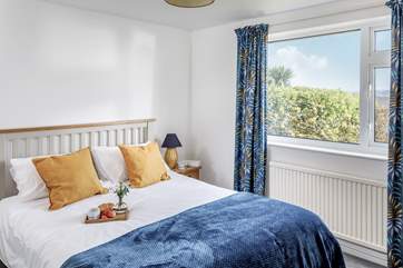 The double room has a super comfy king-size bed.