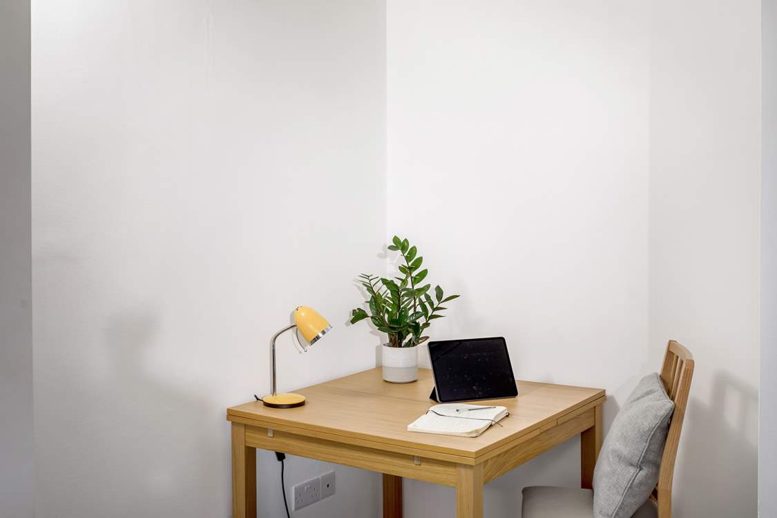 A quiet corner if work calls.