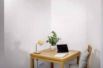 A quiet corner if work calls.