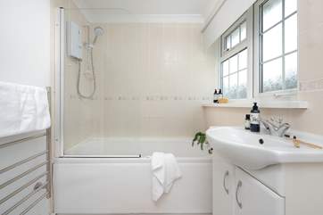 The bathroom.