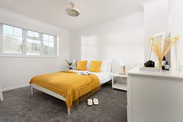 Bedroom One overlooks the harbour.