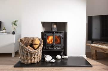 Light up the wood-burner for cosy evenings in.