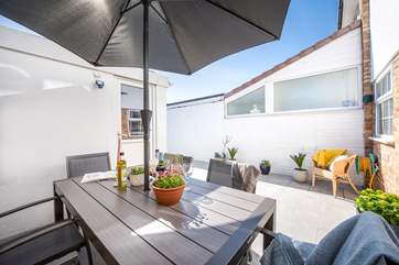 The rear courtyard