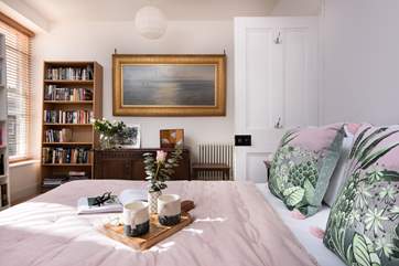 Dreamy bedroom 1 has a king-size bed and gorgeous linens.