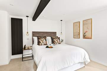 Bedroom 1 is beautiful, with a king-size bed and luxury linens.
