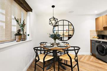 Guests can sit at the dining-table and chat to the chef.