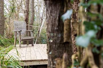 Sit on the lovely viewing platform with views down the valley to the river and immerse yourself in peace and tranquility. If you're really quiet you may even spot a deer.