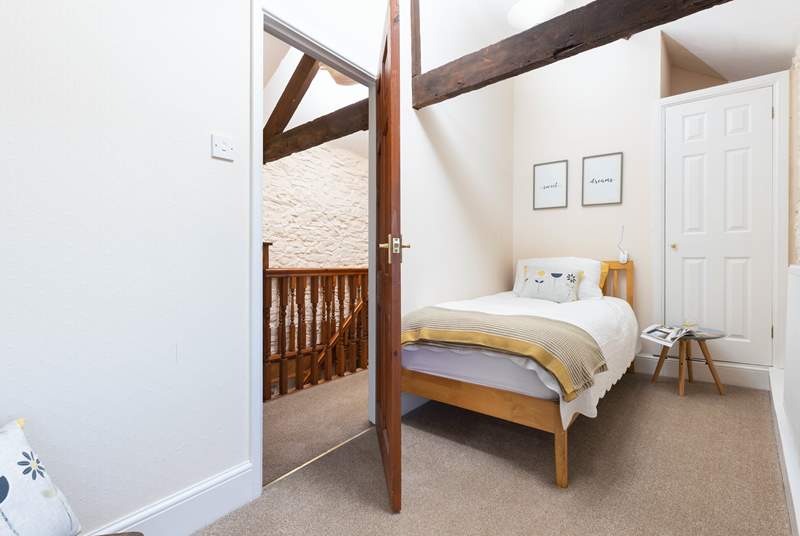 Super cute bedroom 1 has a single bed, perfect for an adult or child.