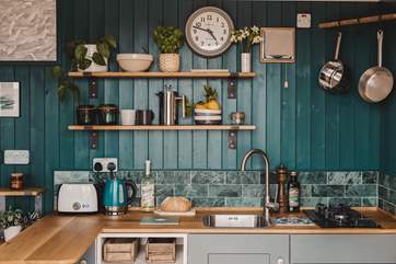 The kitchen is perfectly equipped with everything you'll need.