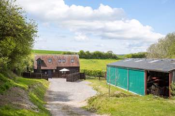 Access to the barn is easy with a gravelled path leading down to the enclosed drive (please take care as it is steep in places).