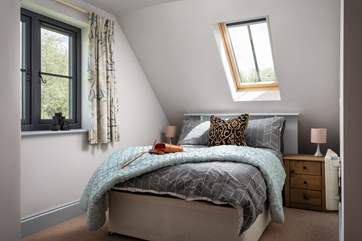 Bedroom two has a wonderfully snug feel to it. It has a small 4' double bed.
