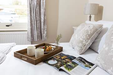 Treat yourself to breakfast in bed... you are on holiday.