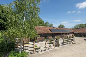 Solar panels and a biomass boiler make Park Farm Byre an eco property to stay in.