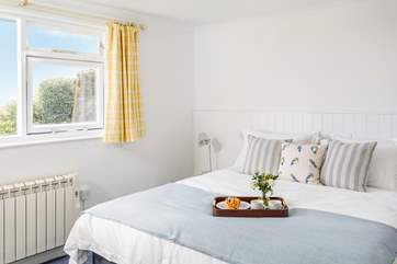 This dreamy bedroom has a 'zip and link' bed so you can choose to either have single beds or a super-king double.