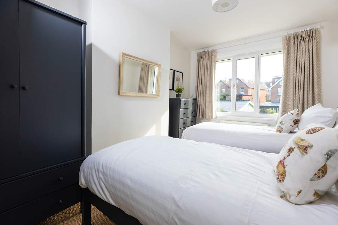 The twin bedroom is perfect for either children or adults.