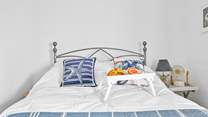 Breakfast in bed? Well you are on holiday!