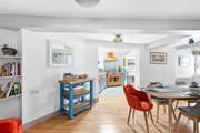 The ground floor flows from room to room.