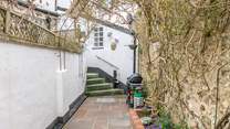 The gorgeous courtyard is the perfect place for al fresco dining.