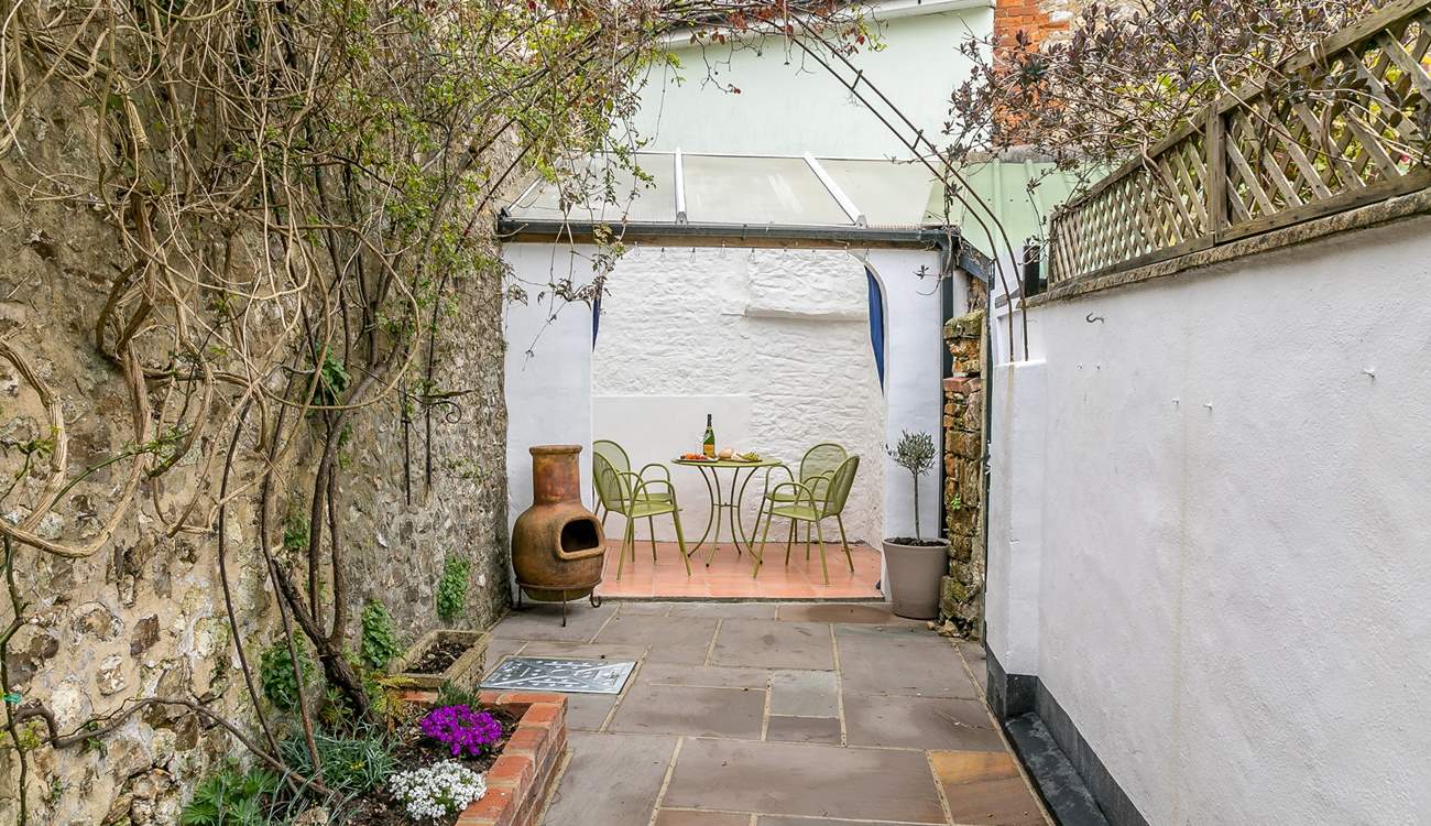 Fairy lights will light up this gorgeous space when darkness falls.