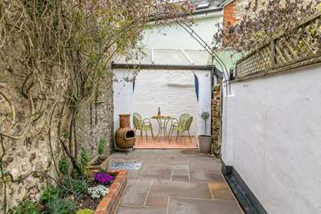 Fairy lights will light up this gorgeous space when darkness falls.