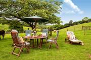 What a wonderful spot to enjoy your meals outdoors.