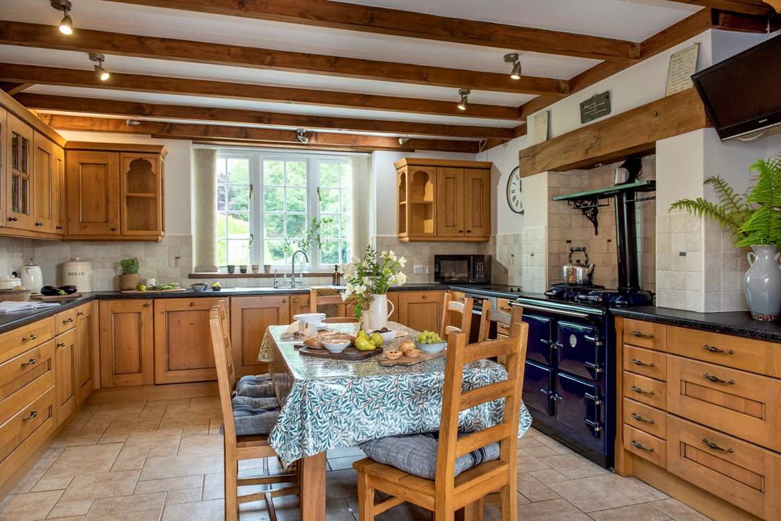 As expected it's a wonderful farmhouse kitchen.