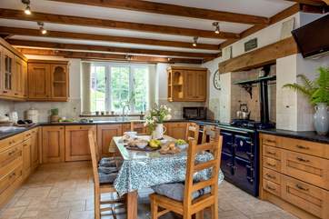 As expected it's a wonderful farmhouse kitchen