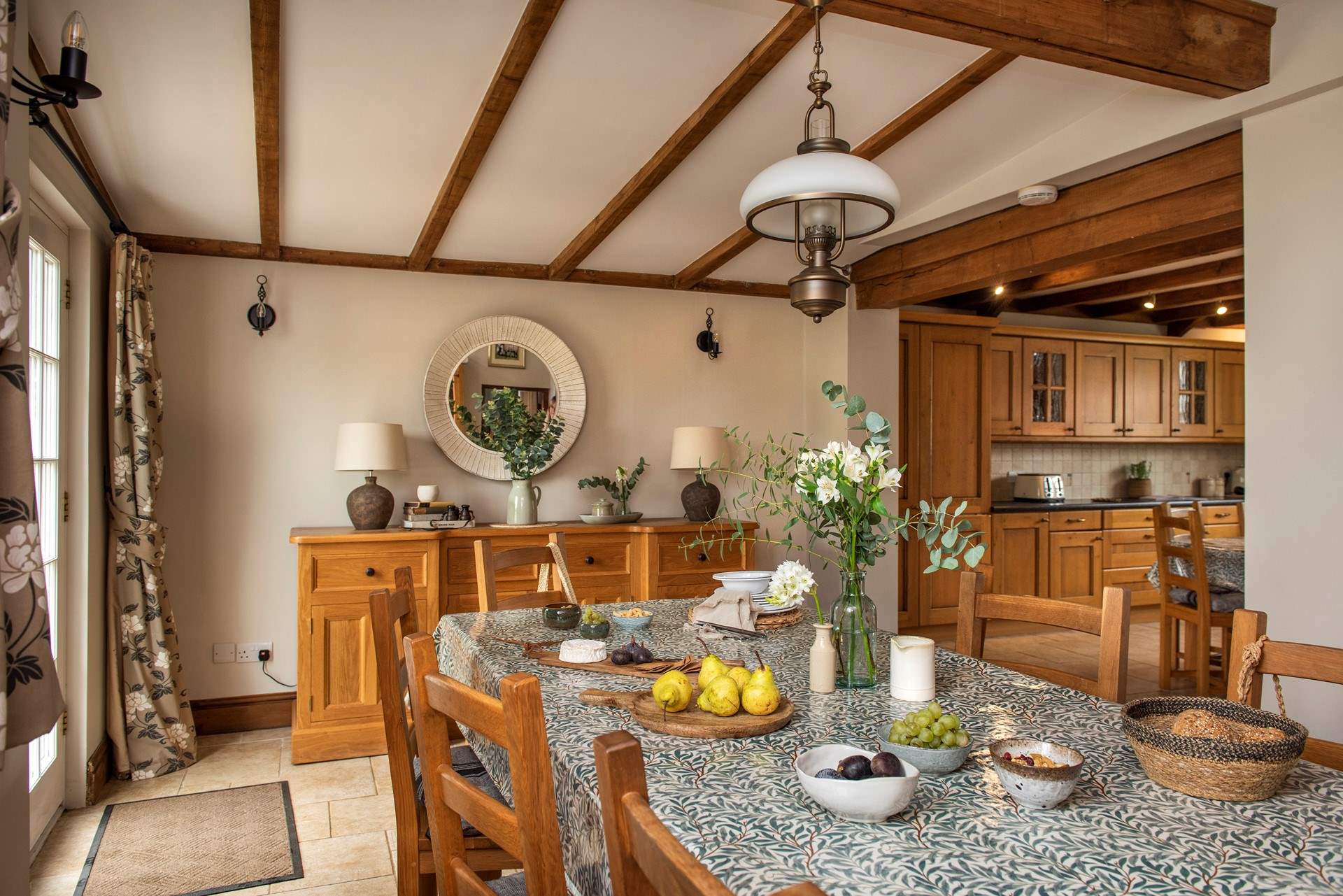 You are sure to enjoy your holiday meals around the dining-table.