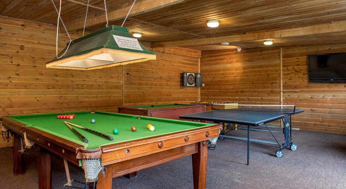 With so many different games in the games-room you can almost have a different tournament each evening! Or challenge the guests staying in The Stables who share the room with The Farmhouse.