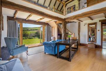 Double doors open into an enclosed garden. Sit back and take in the views.