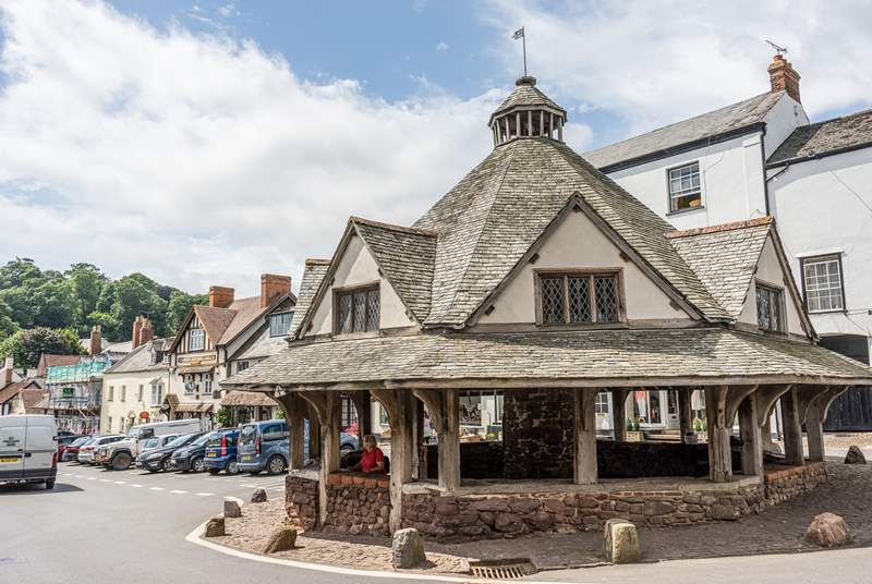 The picture-postcard village of Dunster is perched high on a hill and contains lovely shops, a castle, a watermill and this beautiful ancient Yarn market.