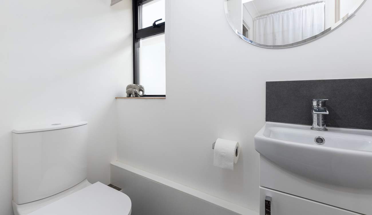 The separate WC and wash-basin.