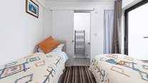 Bedroom 2 can be set up as a twin or king-size double 