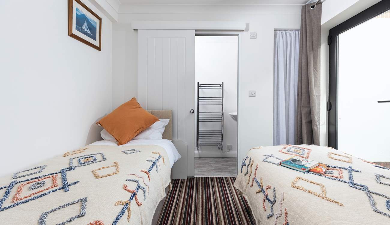 Bedroom 2 can be set up as a twin or king-size double 