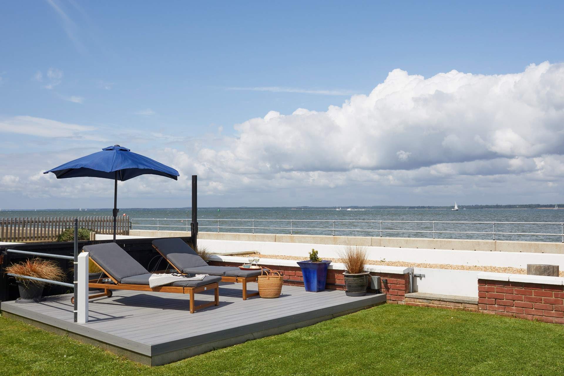 A peaceful beach area can be found at the bottom of the garden, follow the path to the left for your morning dip.