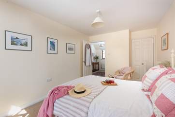 The double bedroom is spacious and light filled.