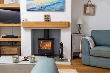 Warm your toes in front of the wood-burner.