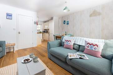 The open plan ground floor is spacious and bright.