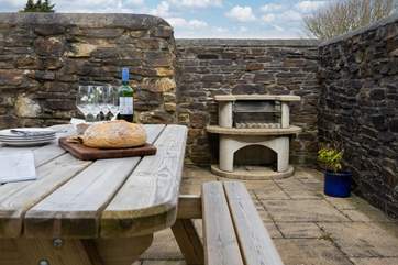 Fire up the barbecue in the private courtyard.