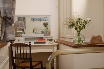 The dressing table.