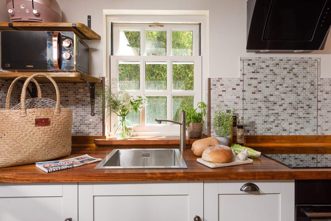 Prepare a feast in the beautiful kitchen.