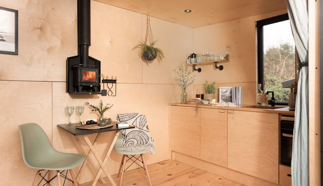 The cabin is designed to let in plenty of natural light.